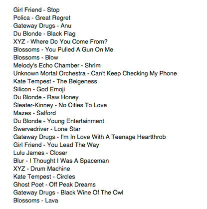 Mix 11 – The Tracklist